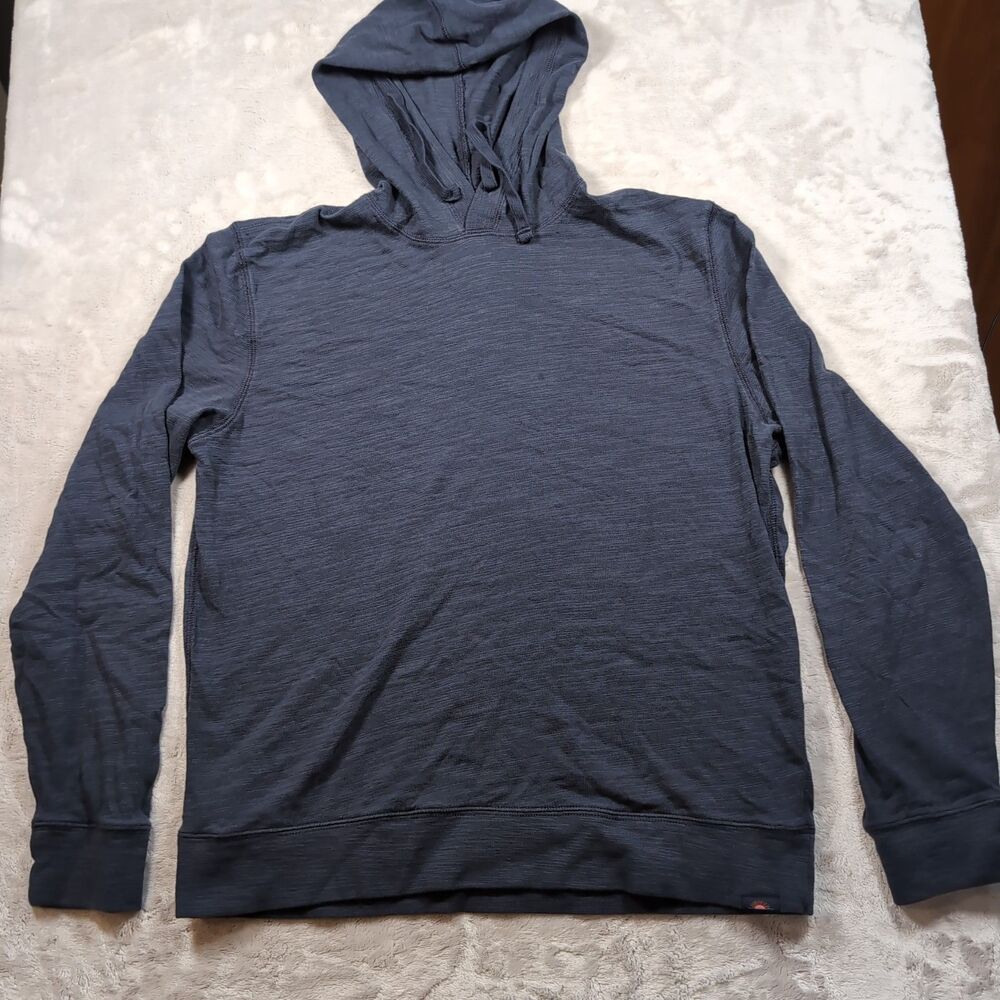 Faherty‎ Sunwashed Organic Cotton Hoodie Mens Large Navy Lightweight Pullover